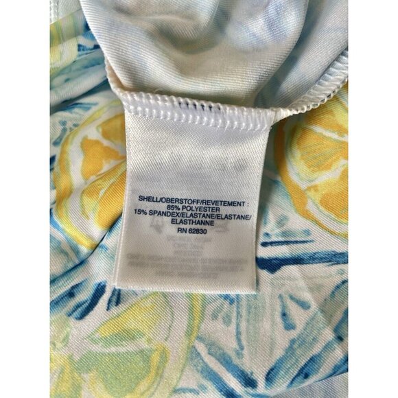 Lands' End Citrus Lemon Lime Women's 3X Ruffle Hem‎ Wrap Sun Dress Swim Coverup - Picture 12 of 15